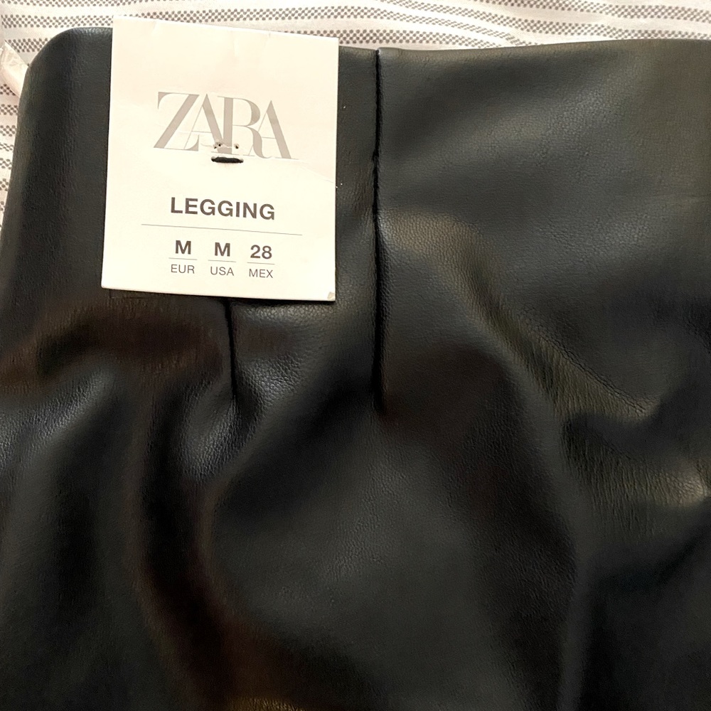 Faux leather leggings